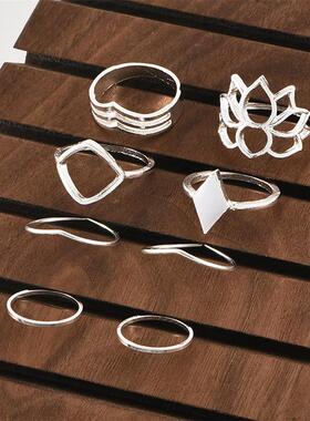 8 Pcs/set Fashion Openwork Geometric Lotus V Rhombus Joint S