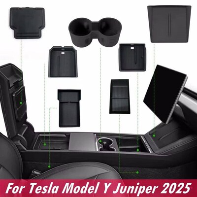 For Telsa Model Y Juniper 2025 Center Console Organzier Tray