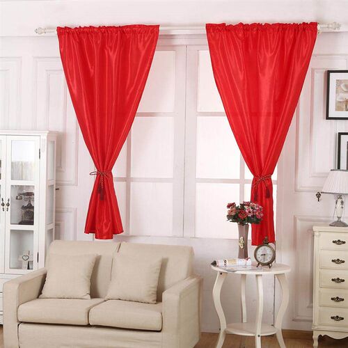 1PC Solid Color Tulle Translucent Window Curtains for Living