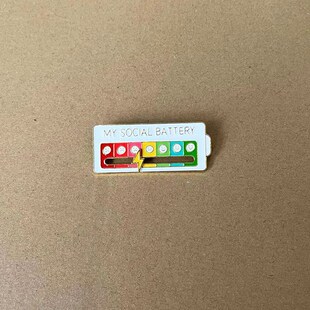 我的社会电池情绪转换能量胸针个性化创意互动社会滑动徽章