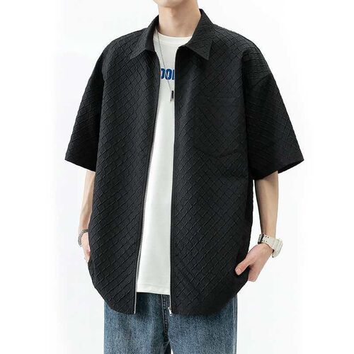 Summer tendy Distinctive Rhombic Large Size Short-sleeved Sh