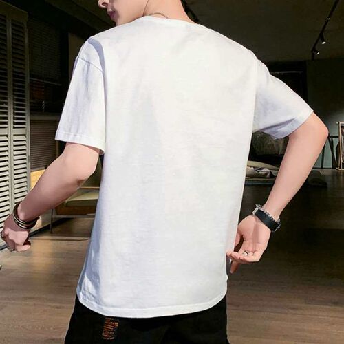 Mens Short-sleeved Summer New Arrival Loose Fashionable Han