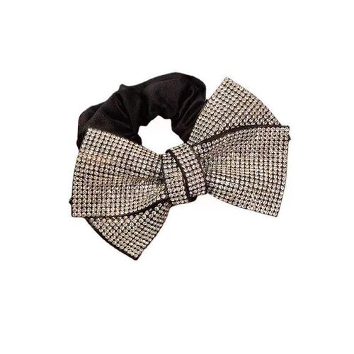 Diamond Bow Hair Ring Japanese Wavy Hair Tie Shiny Head Flow