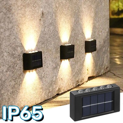 Solar Light Outdoor Garden Sunlight Powered LED Wall Lamp Wa