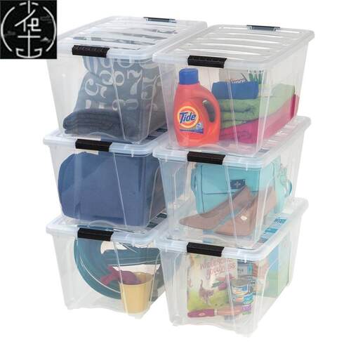 Large transparent plastic storage box Packaging box moving