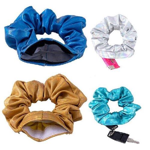 Hair Scrunchies Hidden Storage Compartment Sight Secret
