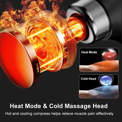Electric Massage Gun Fascia Gun with Extended Handle Portabl