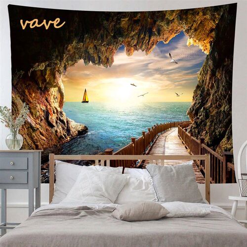 Windows Mountain ree Cloth Large Tapestry Wall Hanging Boho