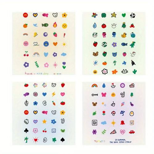 4 Sheets Finger Tattoo er Temporary Tattoo Waterproof and Lo