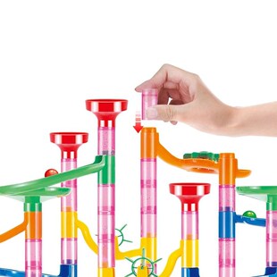Marble Run Race Track Building Blocks Kids 3D Maze Ball Roll