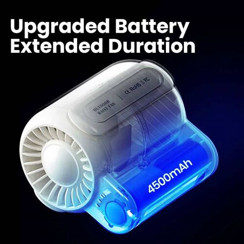 Portable Rechargeable Waist Fan Mini Personal Summer Cooling
