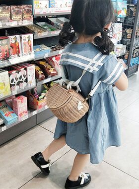 Small big Back Basket Children Bicycle Basket Handmade Tatta