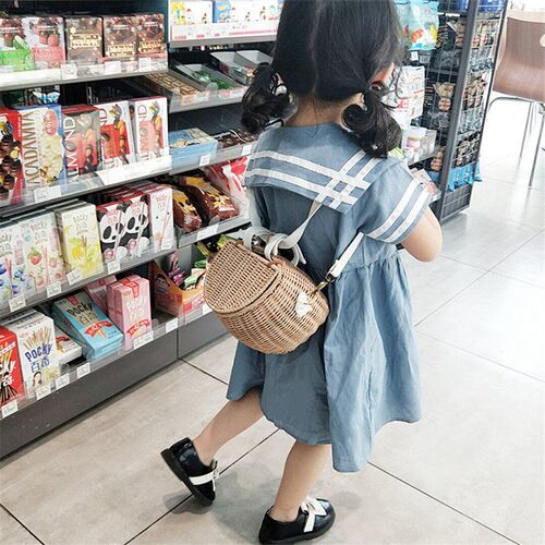 Small big Back Basket Children Bicycle Basket Handmade Tatta