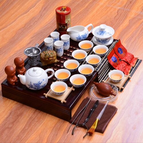 Chinese Traditional Dehua white porcelain tea set ceramic ku