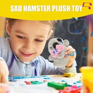 Music Sad Hamster Meme Plush Toy Fun Sounding Hamster Stuffe