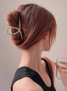 Gold Color Hollow Geometric Hair Clips Metal Hair Claw Cross