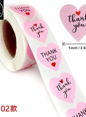 500pcs/roll  Thank You Stickers Handmade Sticker Circle Sta