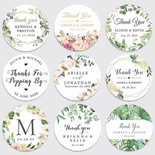 Personalized Round Circle Label ers,Waterproof1.5~3inch Cust