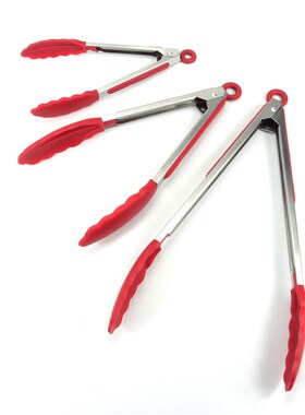 Silicone food clip kitchen Tongs with Tips for Cook Barbecue