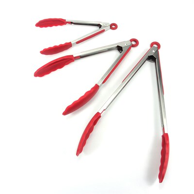 Silicone food clip kitchen Tongs with Tips for Cook Barbecue