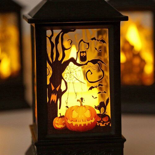 Halloween Handheld Pumpkin Lantern Retro Wind Lantern手提灯