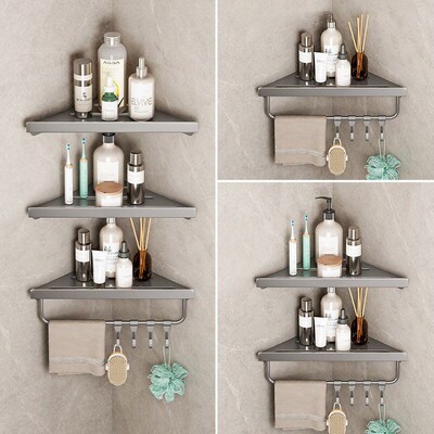 Bathroom Shelves Wall Mount Shower Corner Shelf No-drill Sto