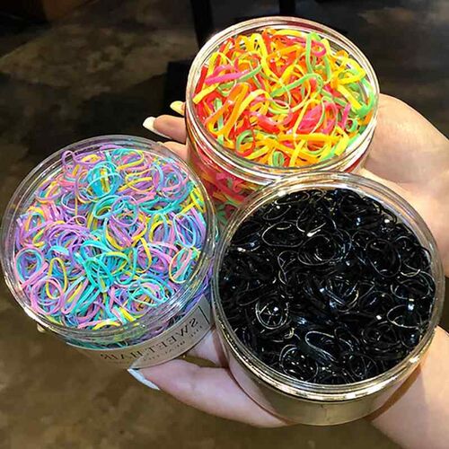 400-500 pcs rubber rope ponytail holder elastic hair bands t