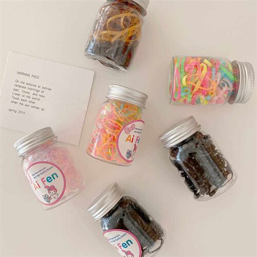 Color hair rope disposable rubber band boxed head rope does