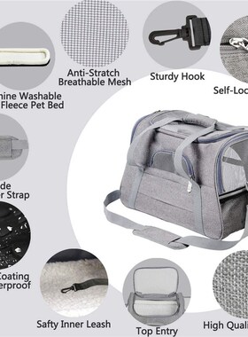 Soft Pet Carriers Portable Breathable Foldable Bag Cat Dog C