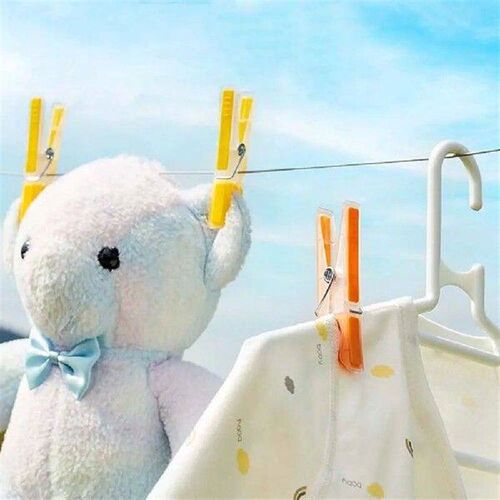 24Pcs Durable Soft Plastic Clothes Pegs Non-slip Traceless