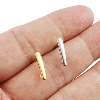 20pcs Stainless Steel Earring Geometry Base Rectangular Hang