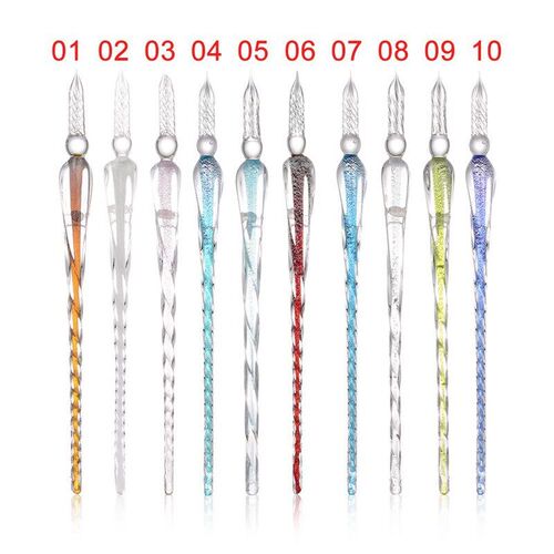 1Pcs Safe Package Vintage Glass Dip Dipping Pen Holder Signa