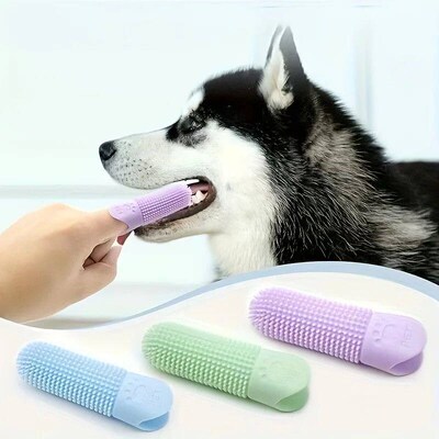 Soft Silicone Dog Toothbrush 360 Finger Toothbrush for Dog