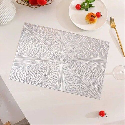 6/4PCS Round Placemats Restaurant Hollow PVC Decoration