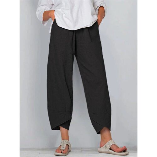 Products Elastic Waist tton Linen Loose Casual Pants Home Pa