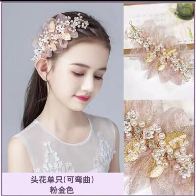 Girls flower ribbon hair accessory flower garland headband