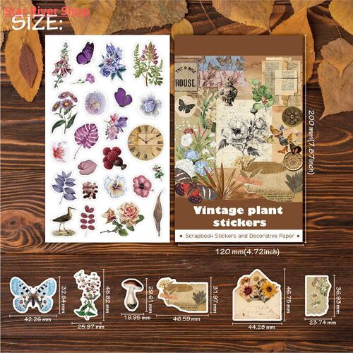 decorative paper scrapbook diy material vintage sticker set