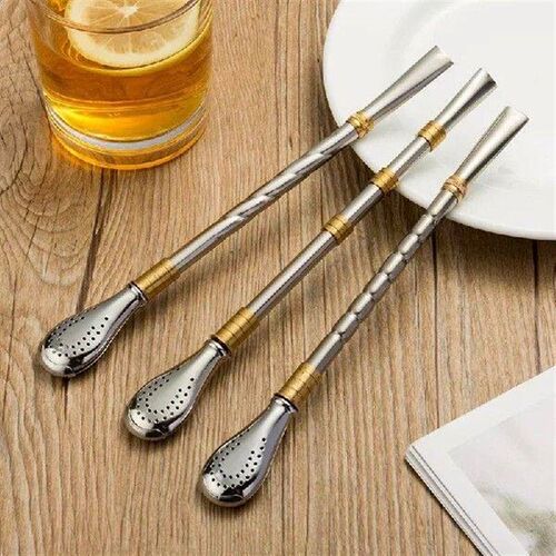 Drinking Straw Yerba Mate Tea Spoon Drinkware Stainless