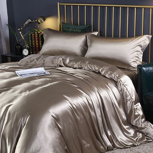 Silk four-piece set mulberry silk satin summer bedding sheel