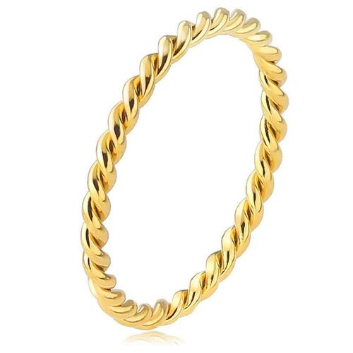 Ramos 2MM Knuckle Rope Twist Ring Stainless Steel Wedding Ba