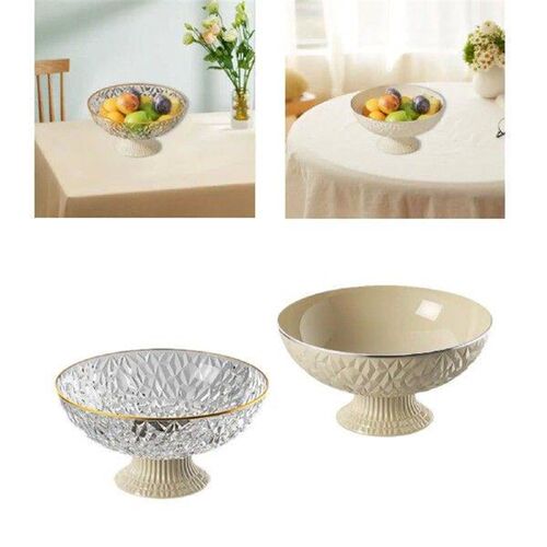 Fruit Bowl Snack Candy Plate Footed Bowl Fruit Tray with