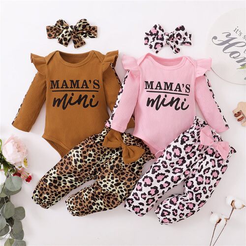 3Pcs Newborn Clothes Baby Girl Clothes Sets Infant Outfit Ru