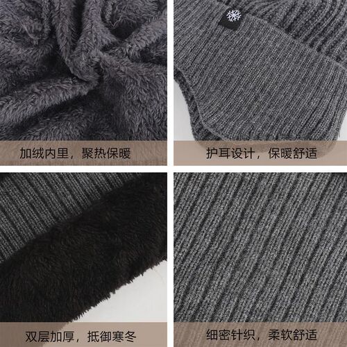 Men Warm Beanie Hat Winter Knitting Wool Hats for Uni Cap