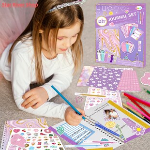 Jounary Purple Hand Ledger Scrapbooking Set Diary Gift Box