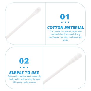 400Pcs Cotton Baby Care Swabs Buds Infant Nose Clean Ear For
