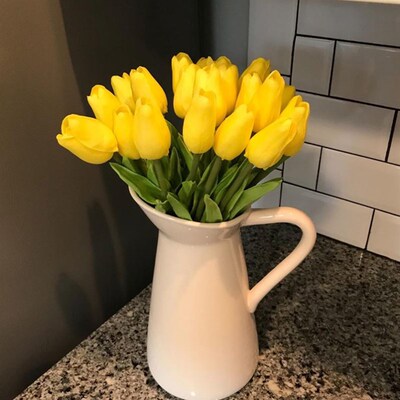 5/10Pcs Tulips Artificial Flower PU Real Touch Tulip Bouquet