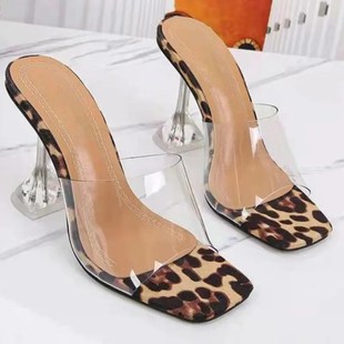 Pumps High Heel Sandals Women Transparent Large Size Open To