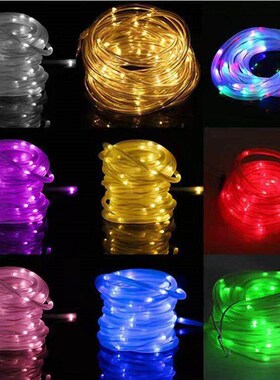 22M/12M LED Outdoor Solar Lamps 200/100 LEDs Rope Tube Strin