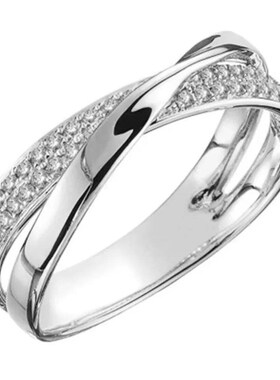 Newest Fresh Stainless Steel Two Tone X Shape Cross Ring for