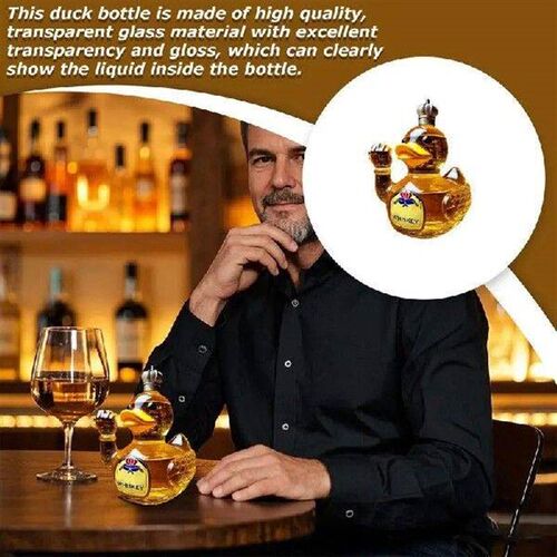 Funny Whiskey Duck Bottle Creative Whiskey Duck Ornament